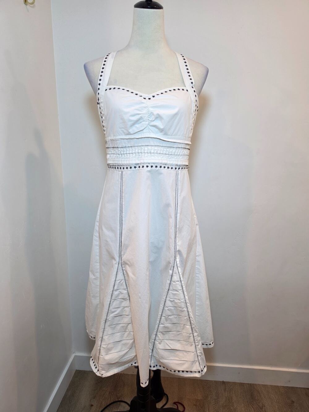 Women's Cotton Babydoll Halter Dress Euro Summer Small